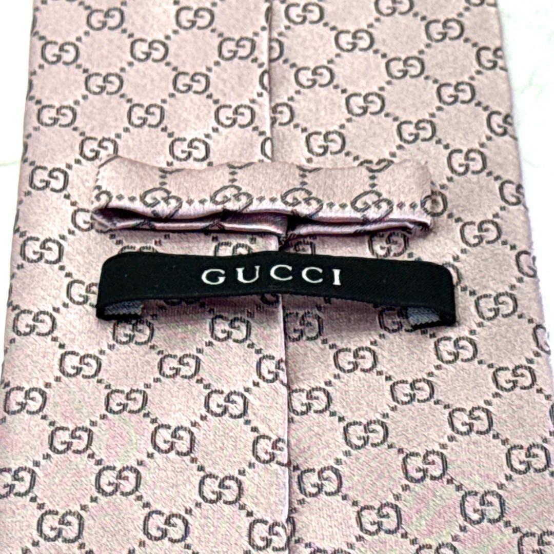☆即発 GUCCI GG柄 ネクタイ ピンクベージュ系 上品 シルク フォーマル