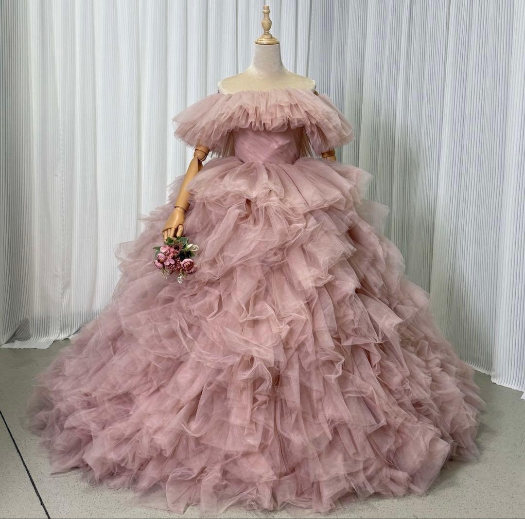 フリルドレス 3ways 取り外しオフショルダー もこもこ　ミリアロンドン風