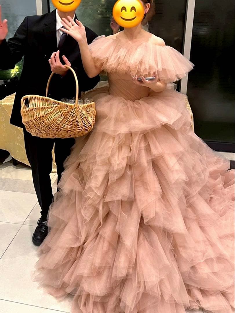 フリルドレス 3ways 取り外しオフショルダー もこもこ　ミリアロンドン風