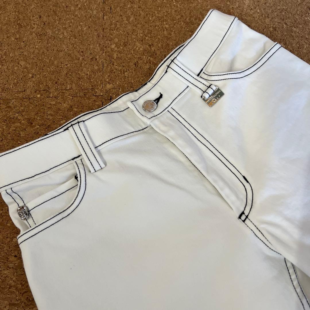 マーク&ロナ　デニム風パンツ　ホワイト36