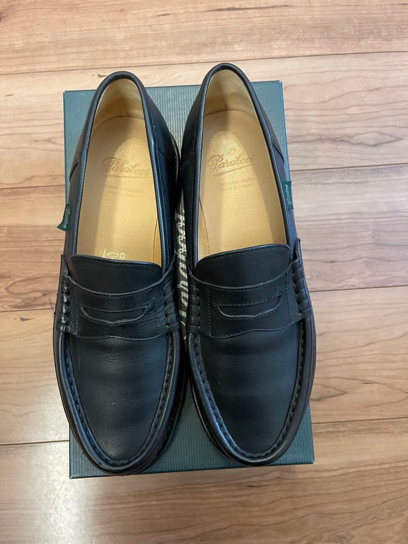 超美品Paraboot Reims/Marche UK8.5 ノワール