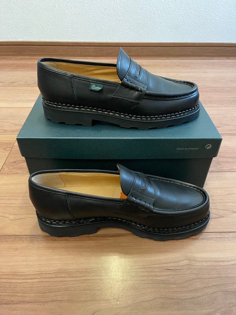超美品Paraboot Reims/Marche UK8.5 ノワール