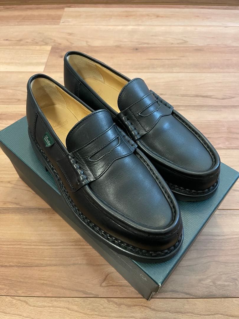 超美品Paraboot Reims/Marche UK8.5 ノワール