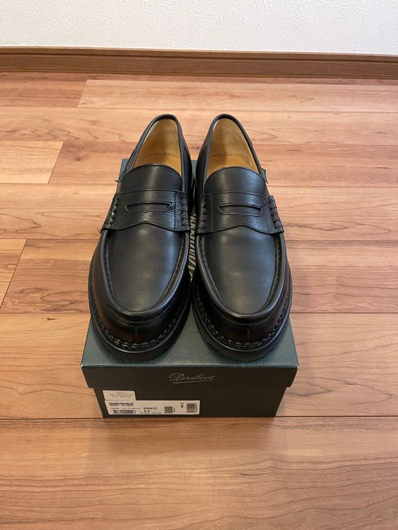 超美品Paraboot Reims/Marche UK8.5 ノワール