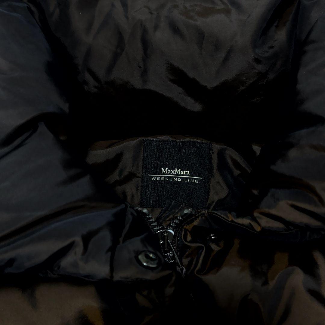 WEEKEND Max Mara ジャケット ダークブラウン 光沢 ベルト付き