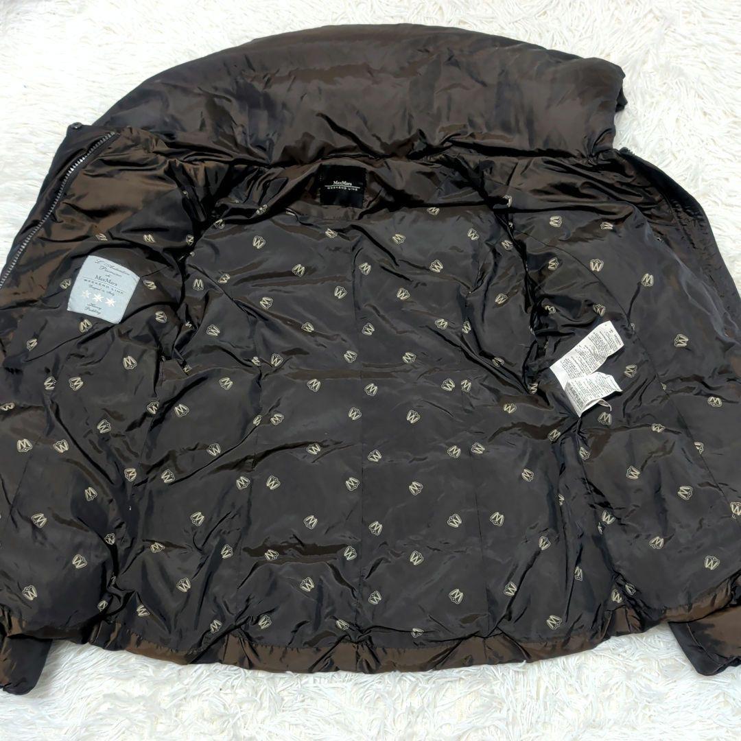 WEEKEND Max Mara ジャケット ダークブラウン 光沢 ベルト付き