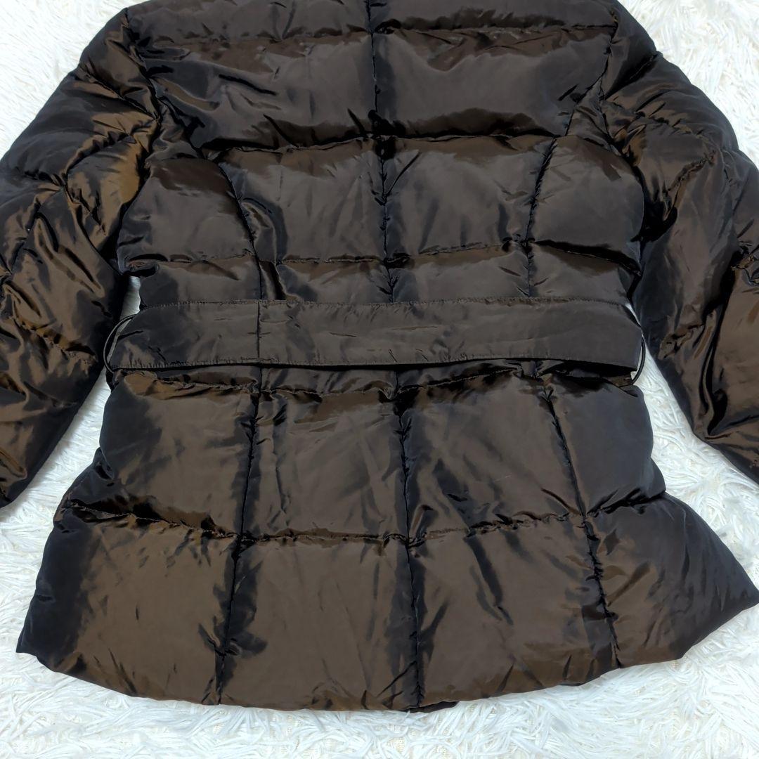 WEEKEND Max Mara ジャケット ダークブラウン 光沢 ベルト付き