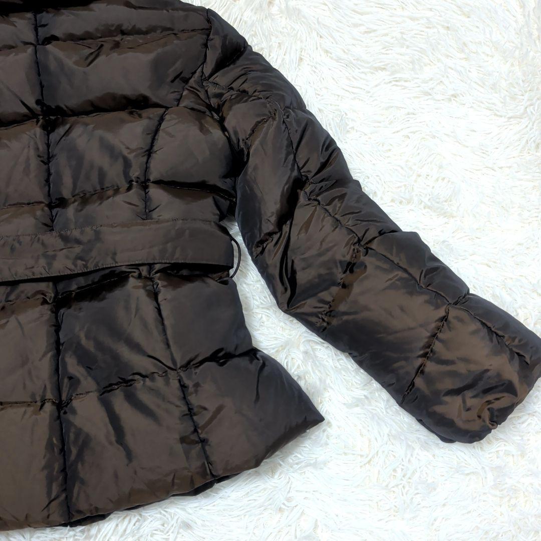 WEEKEND Max Mara ジャケット ダークブラウン 光沢 ベルト付き