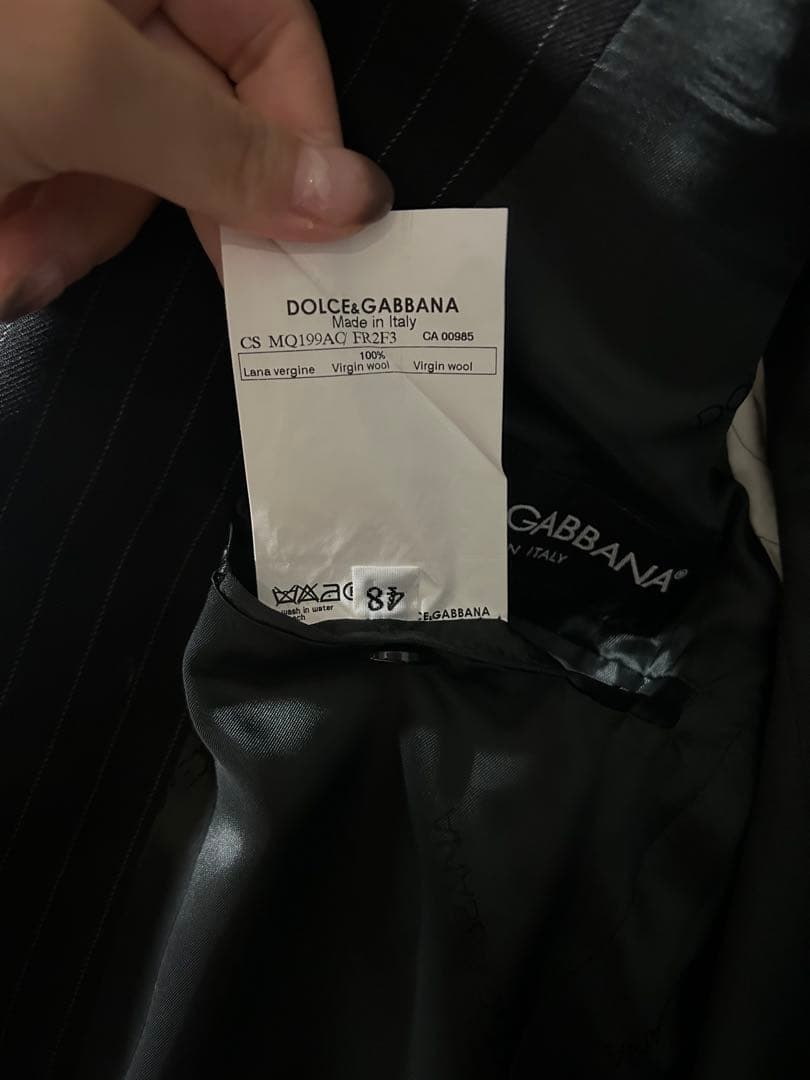 DOLCE&GABBANA スーツセットアップ ブラックストライプ
