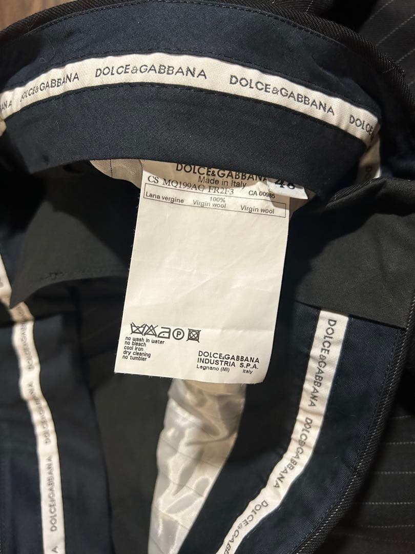 DOLCE&GABBANA スーツセットアップ ブラックストライプ