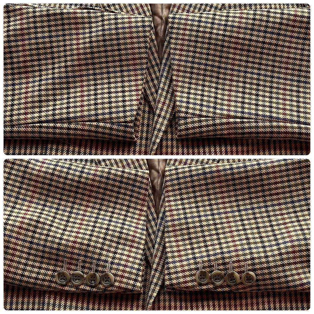 極美品☆アクアスキュータム テーラードジャケット M ガンクラブチェック 英国製