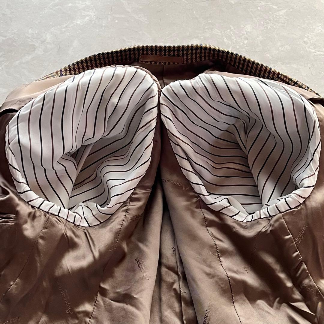 極美品☆アクアスキュータム テーラードジャケット M ガンクラブチェック 英国製