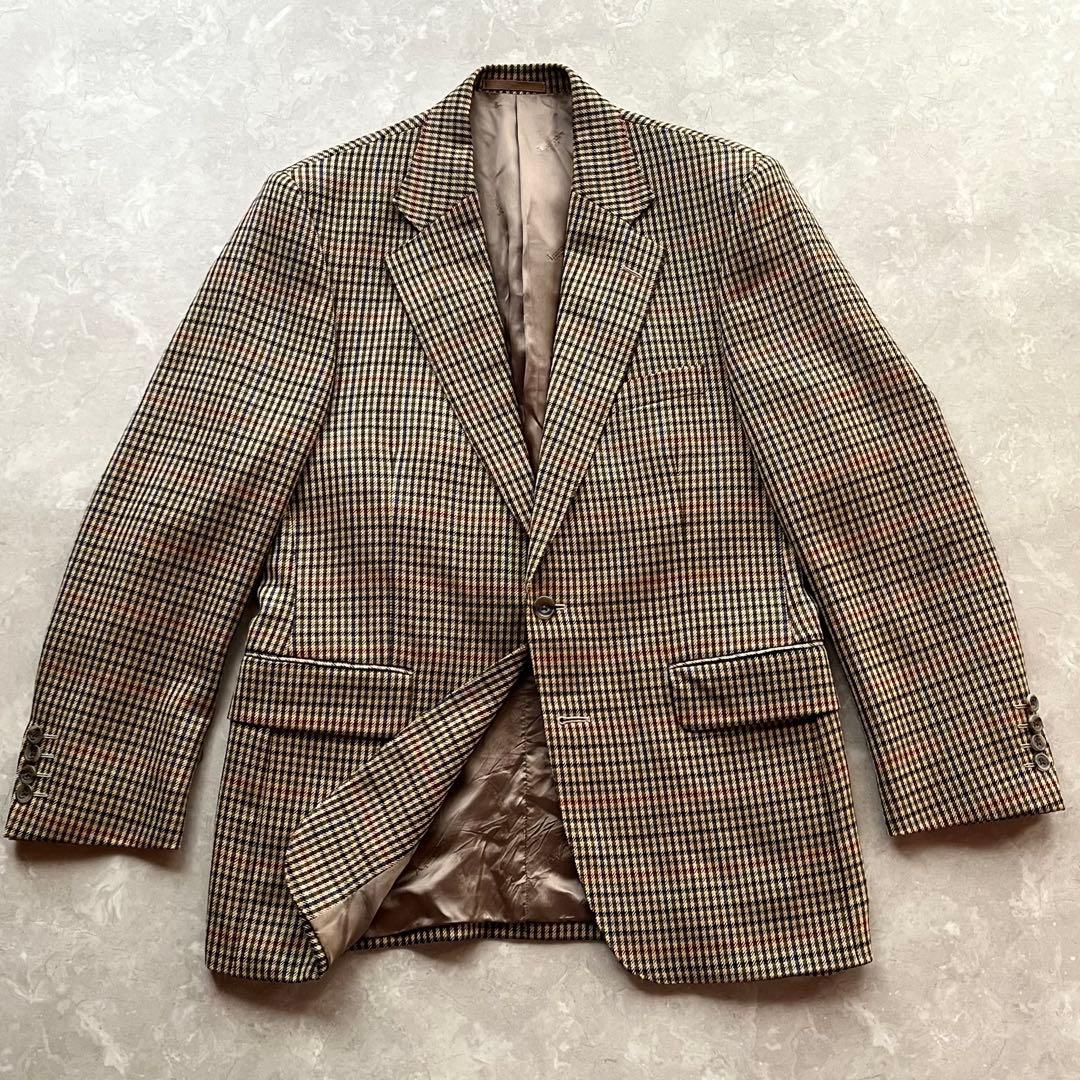 極美品☆アクアスキュータム テーラードジャケット M ガンクラブチェック 英国製