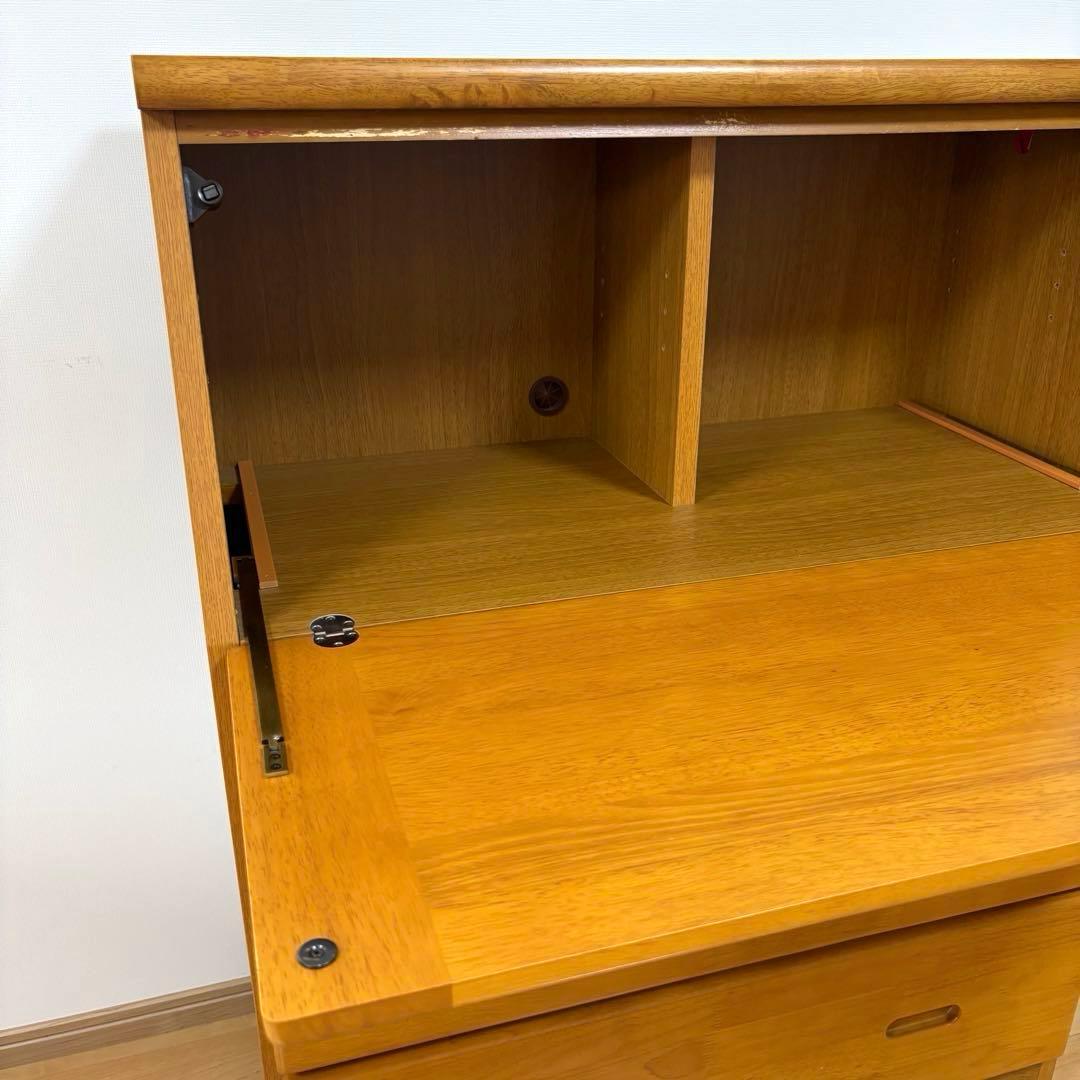 吉川木工 天然木 ライティングビューロー ライティングデスク 机