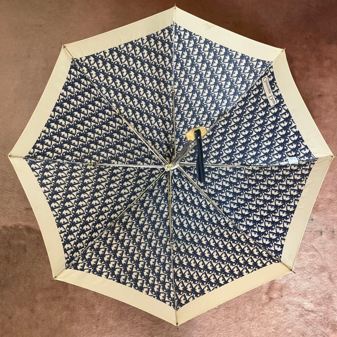ディオール 折りたたみ傘 トロッター オブリーク コンパクト ネイビー