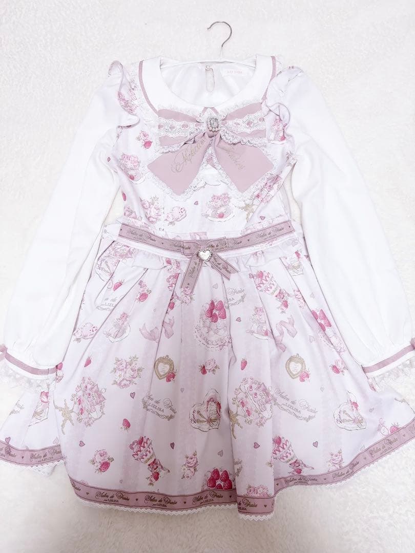 LIZLISA Salon de Fraise柄 ︎︎︎︎ワンピース ピンク