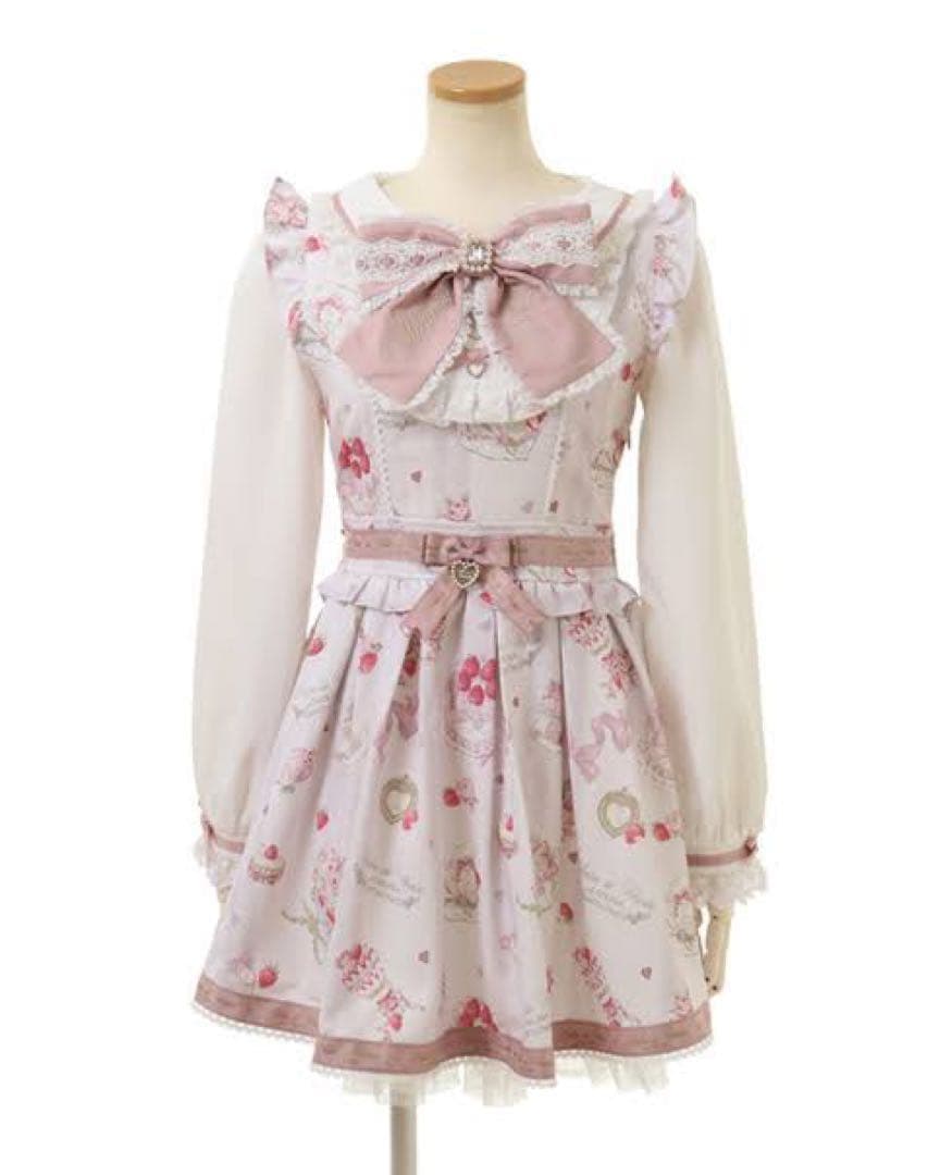 LIZLISA Salon de Fraise柄 ︎︎︎︎ワンピース ピンク