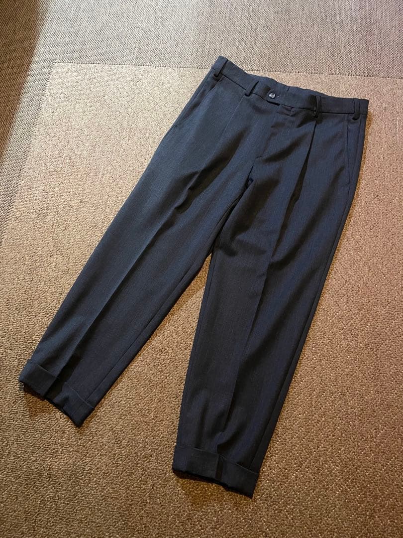 フランス製BERNARD ZINS ベルナール ザンス　ウールスラックス　グレー