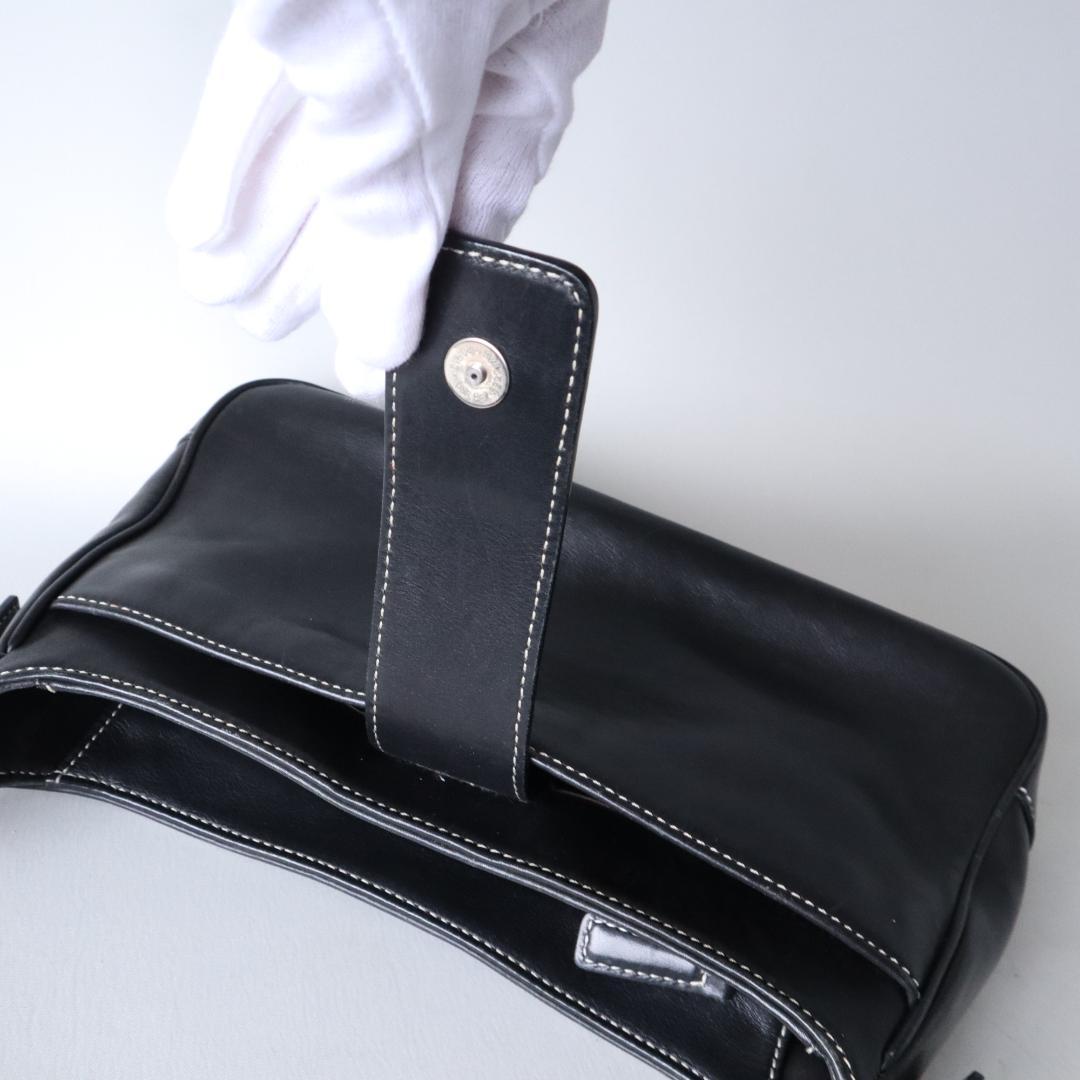 【極美品】COACH オールドコーチ ワンショルダーバッグ グラブタンレザー 黒