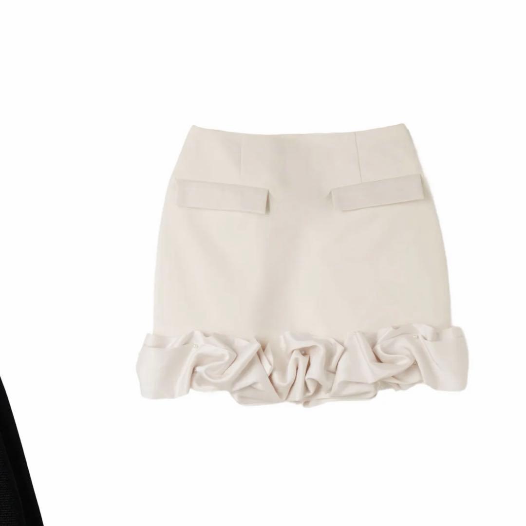 スカート herlipto Volant Mini Skirt ecru