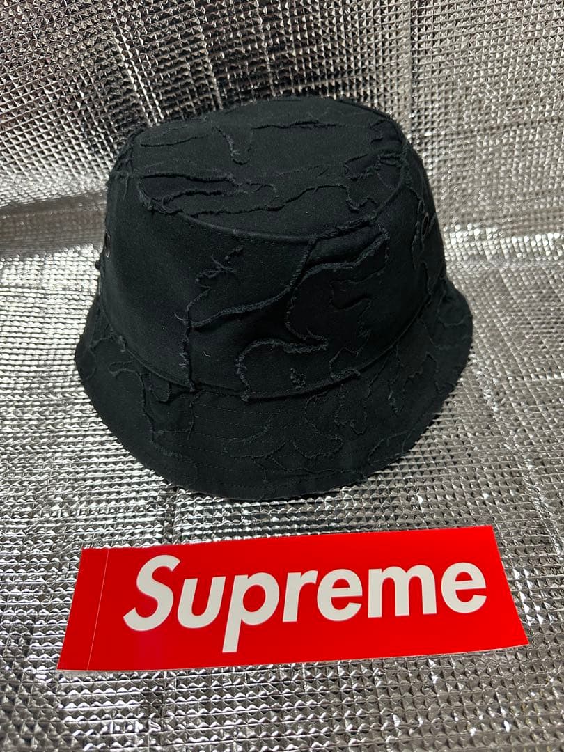 Supreme Layered Camo Crusher M/L BLACK 黒