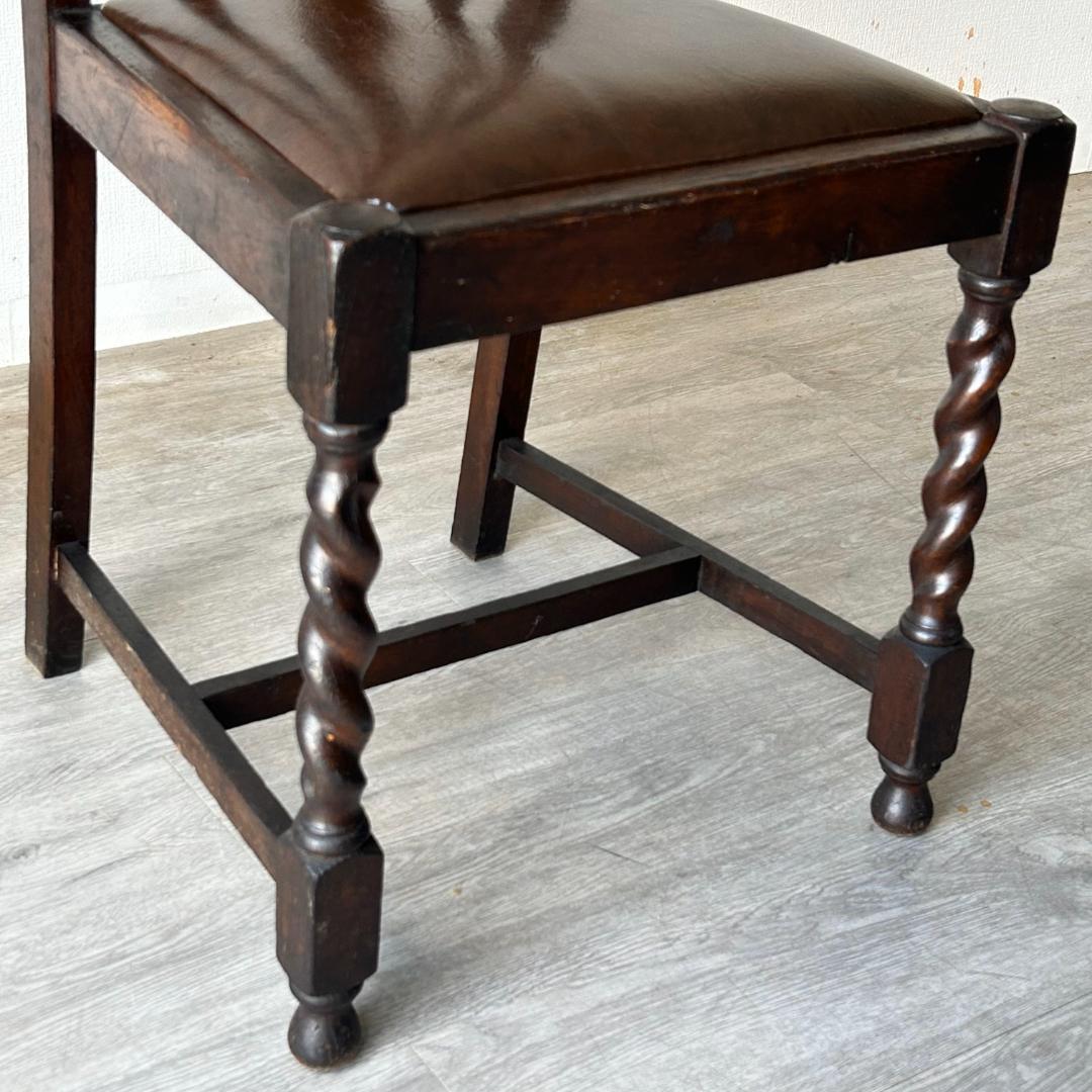 イギリス アンティーク 家具 ハイバック ダイニング チェア 椅子 420A2