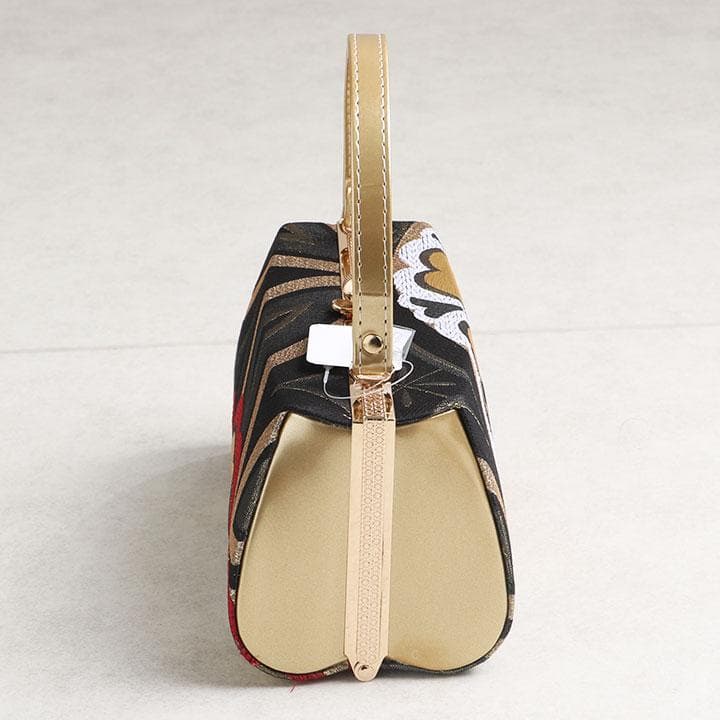 【新品】草履バッグセット モダン古典柄 帯地 　厚底草履　24cm　03090