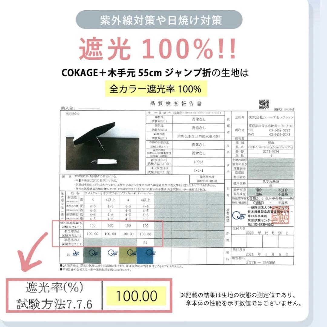 新品未使用⭐︎COKAGE+ 木手元 55cm ジャンプ折 ダスクグレー