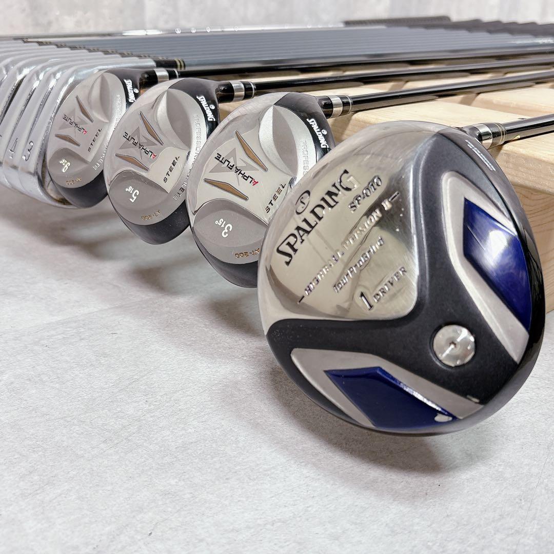 V944 スポルディング 他 ゴルフクラブ メンズ フルセット プーマ 紫黒 R