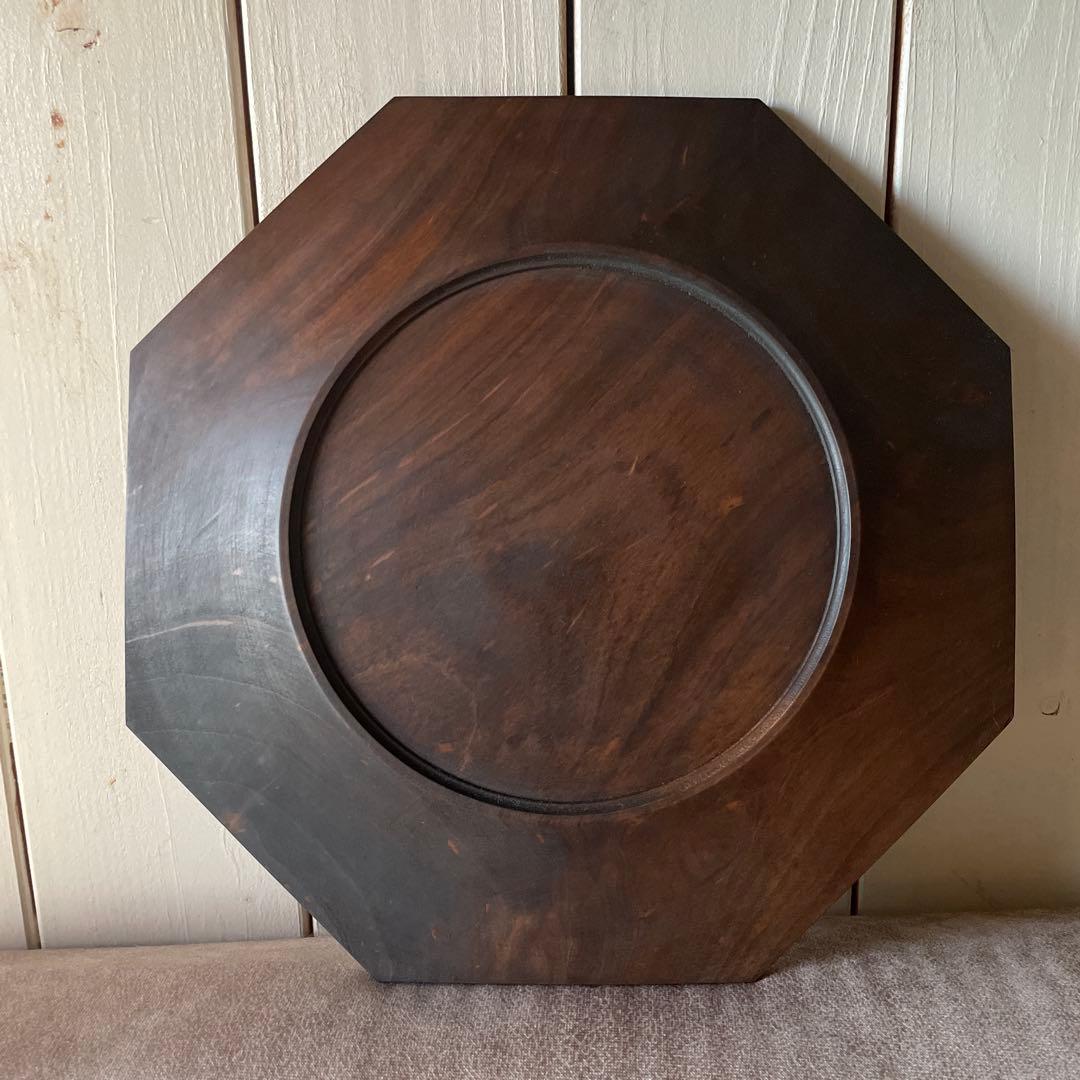 鈴木 潤吾さん：オクトゴナルプレート 8寸 山桜 鉄媒染　アンティーク風