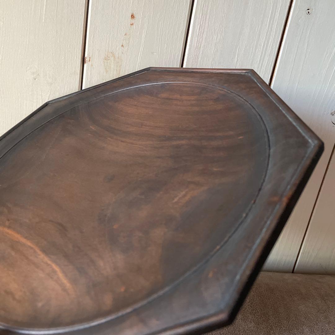 鈴木 潤吾さん：オクトゴナルプレート 8寸 山桜 鉄媒染　アンティーク風