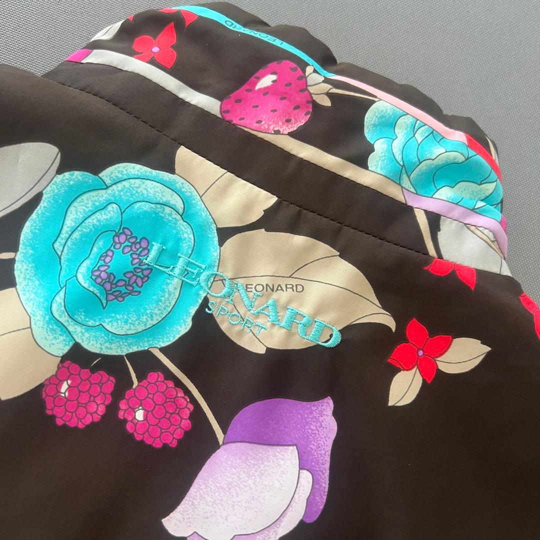 LEONARD レオナール　中綿入り　ダウンベスト　ダウンジャケット　花柄　42