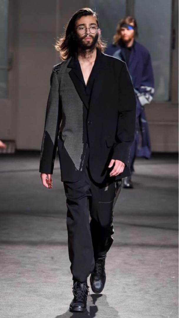 最終値下げyohji yamamoto 2017ss 抜染ジャケットセットアップ