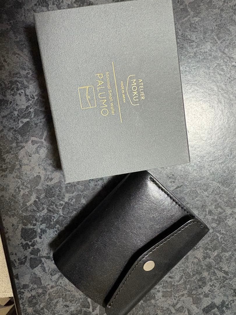 PALUMO ブラック レザー 三つ折り財布