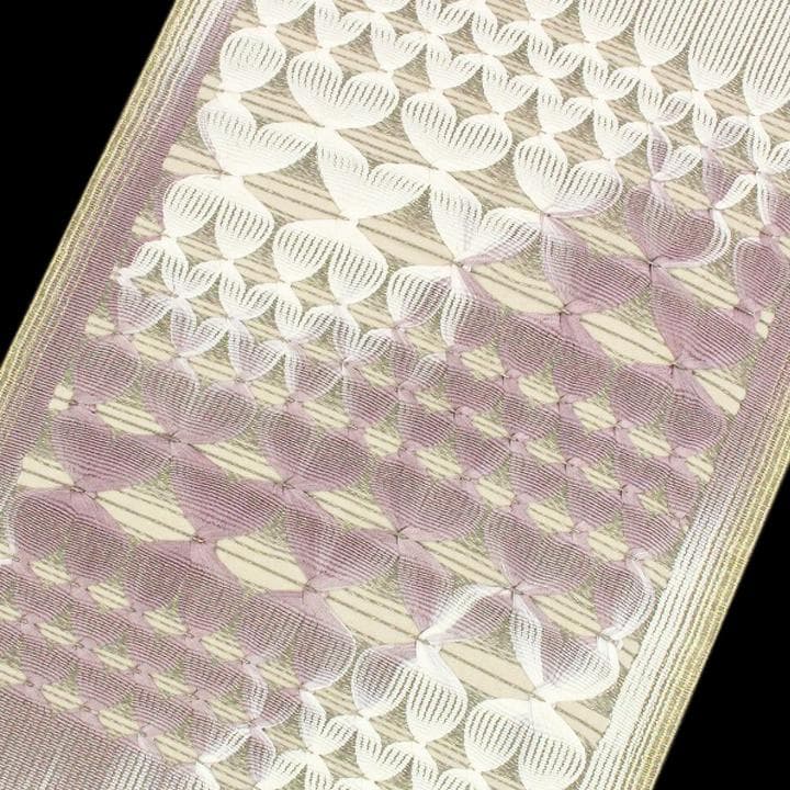 希少色　西陣織の名門【ひなや工房】　ニュアンスカラーの【手組み紐】　新品の袋帯