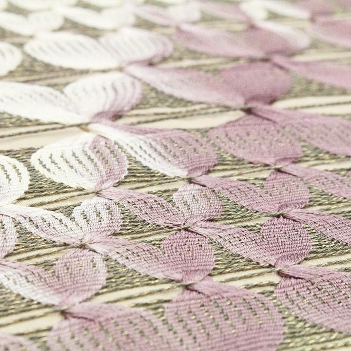 希少色　西陣織の名門【ひなや工房】　ニュアンスカラーの【手組み紐】　新品の袋帯