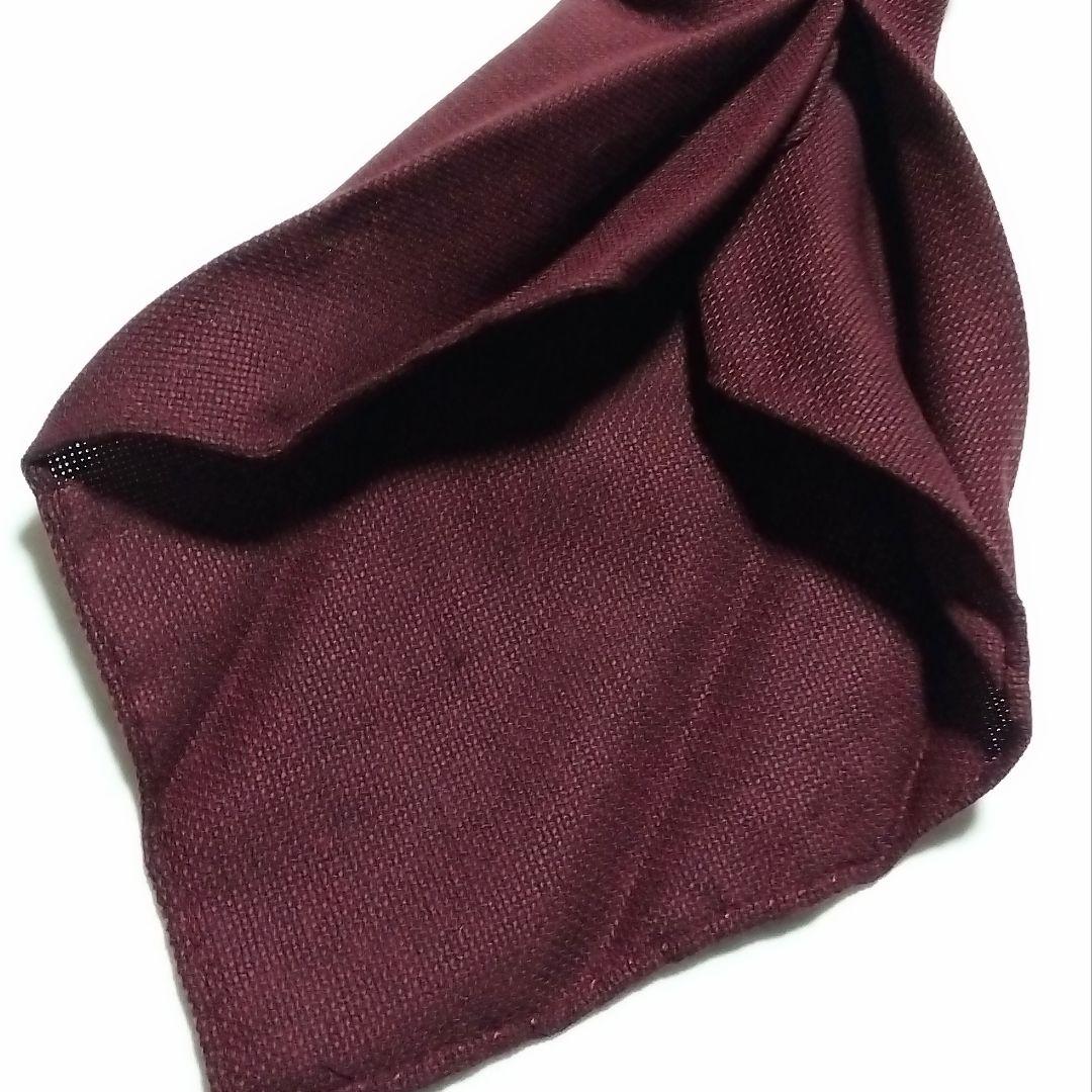 TIEYOURTIE セッテピエゲ ネクタイ ソリッドタイ ワインレッド ウール