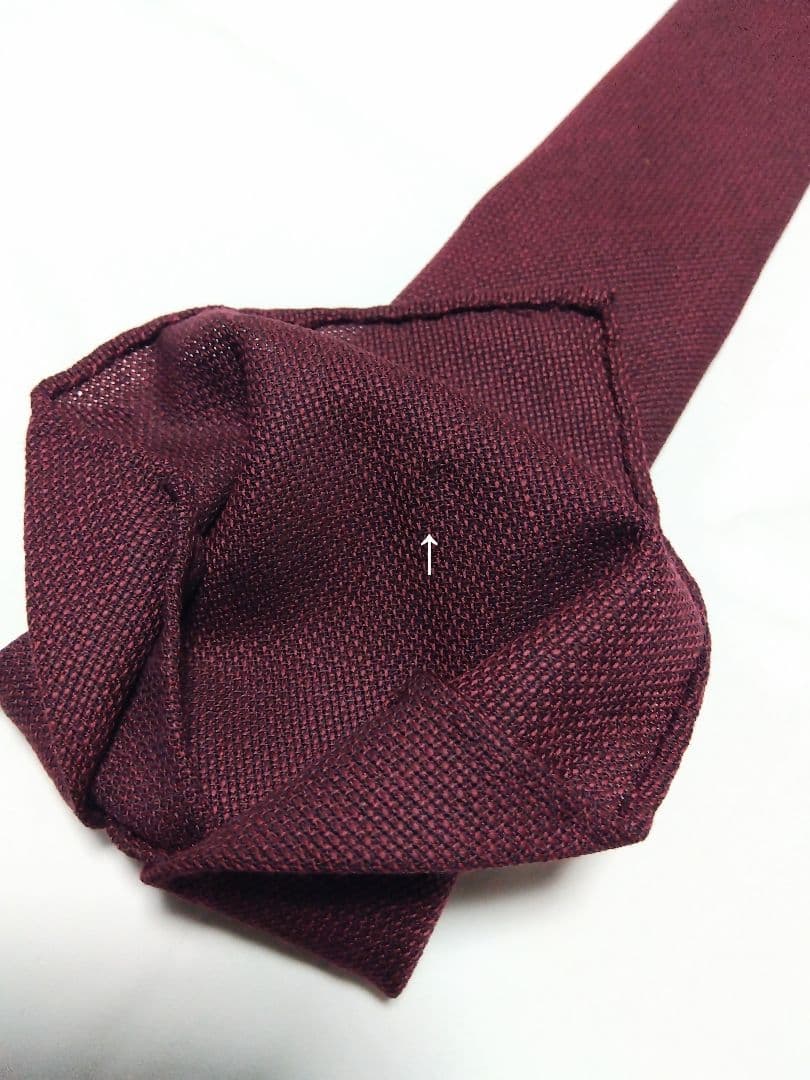 TIEYOURTIE セッテピエゲ ネクタイ ソリッドタイ ワインレッド ウール