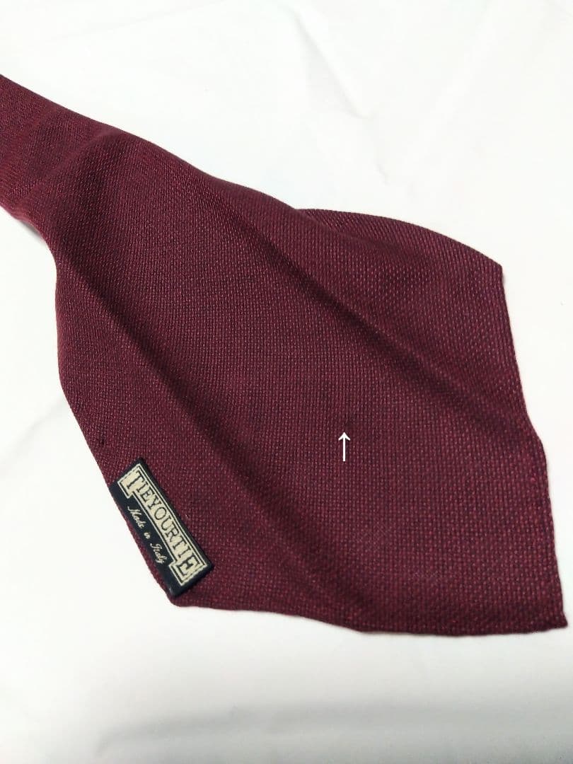 TIEYOURTIE セッテピエゲ ネクタイ ソリッドタイ ワインレッド ウール