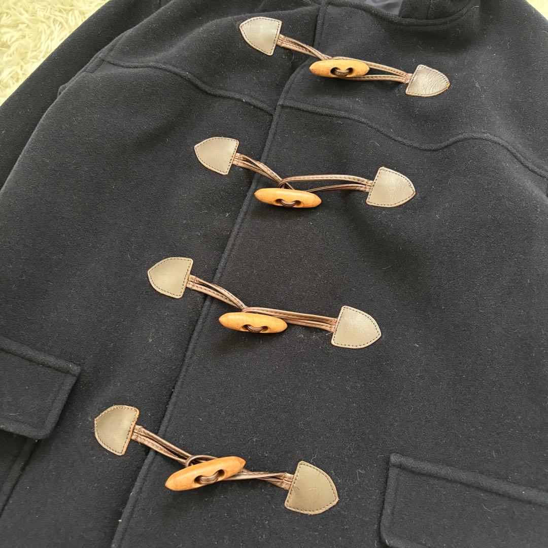 バーバリーノバチェック ウール ダッフルコートキッズ150 レディースSネイビー