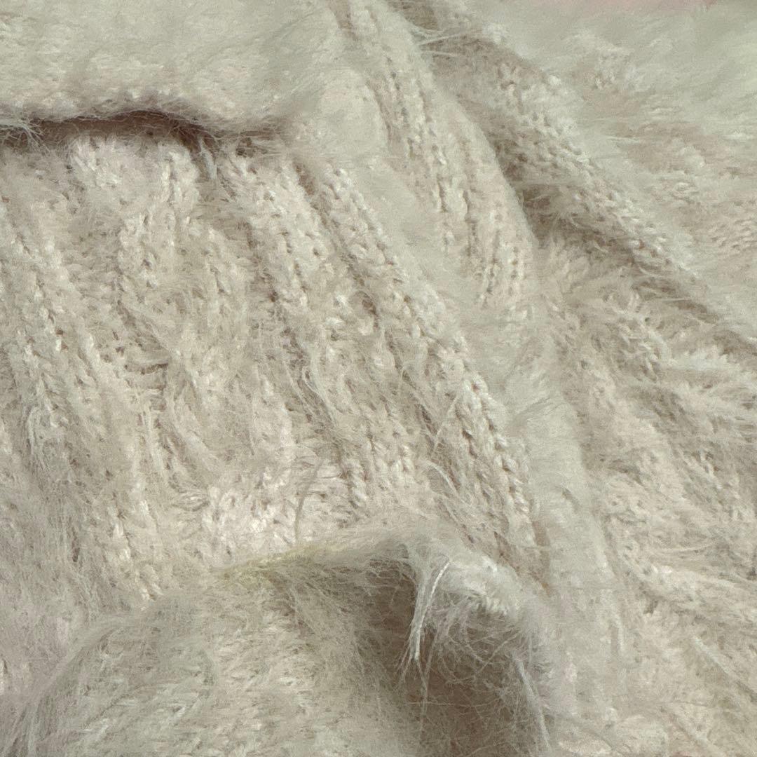 【LIZLISA】リズリサ ダブルリボンニットファーポンチョ ピンク