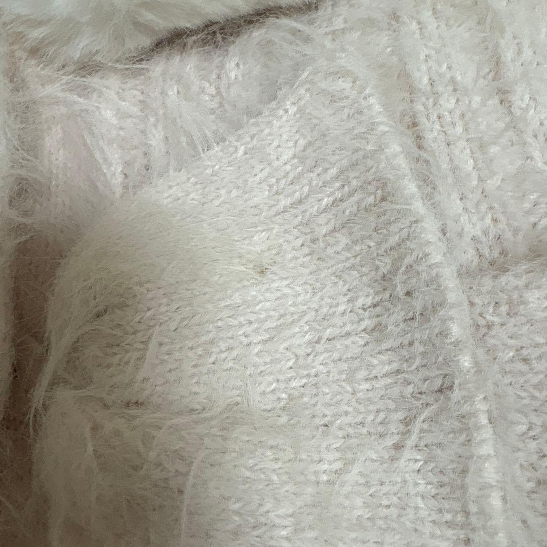 【LIZLISA】リズリサ ダブルリボンニットファーポンチョ ピンク