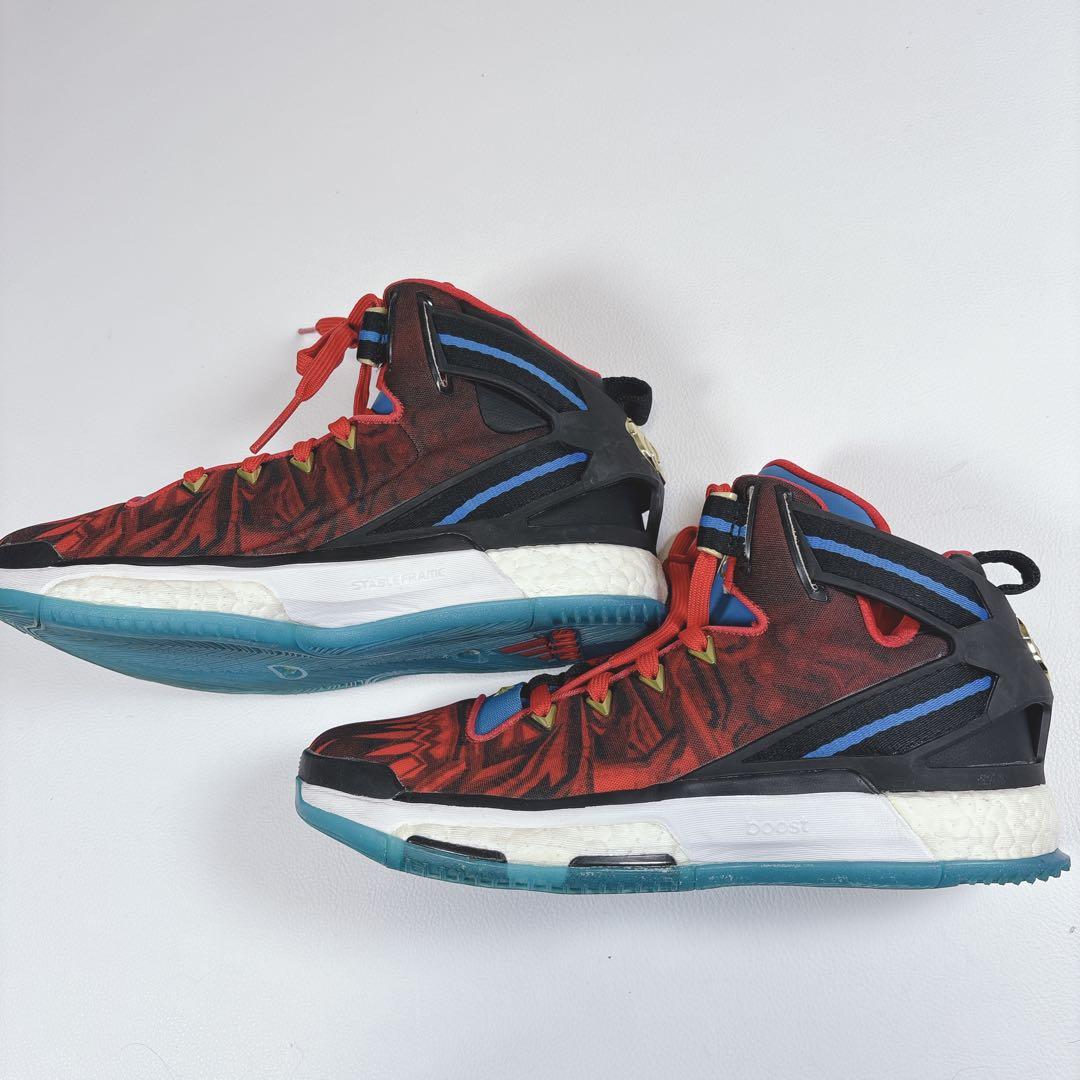 アディダス D Rose 6 Boost 26.5 バッシュ 赤 デリックローズ