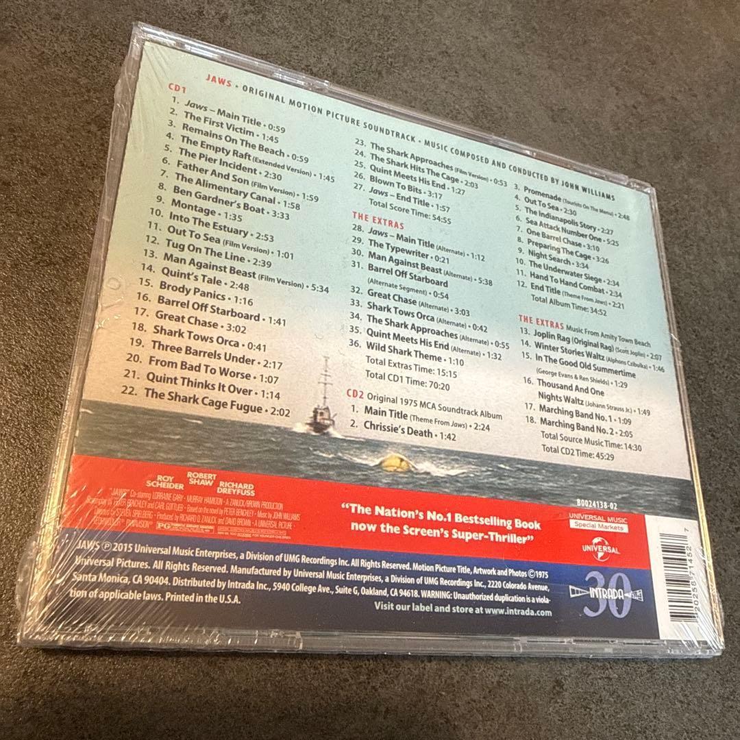 廃盤　オリジナルサウンドトラック CD 「ジョーズ」 2枚組