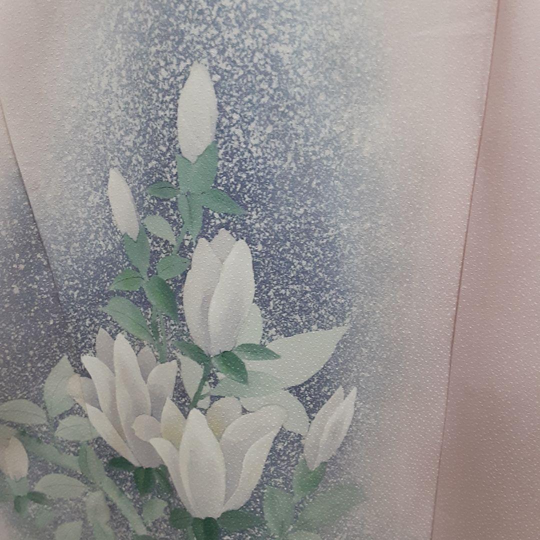 リメイク着物ロングワンピースボレロ付き正絹Ｌ着丈115センチ