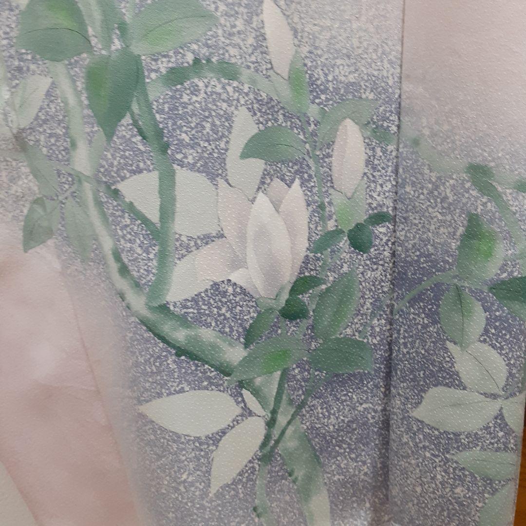 リメイク着物ロングワンピースボレロ付き正絹Ｌ着丈115センチ