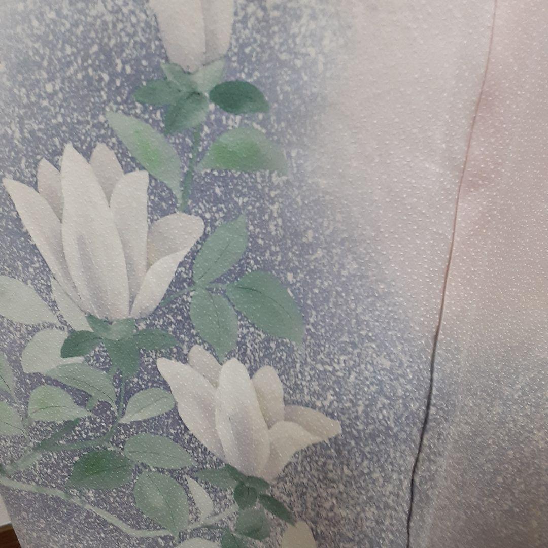 リメイク着物ロングワンピースボレロ付き正絹Ｌ着丈115センチ