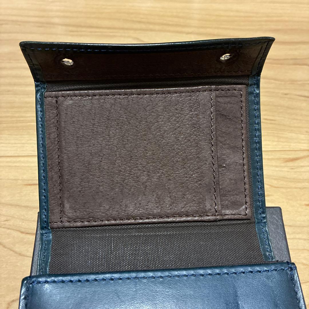 エムピウ m+ millefoglieⅡ ミッレフォッリエ 財布 ブルー