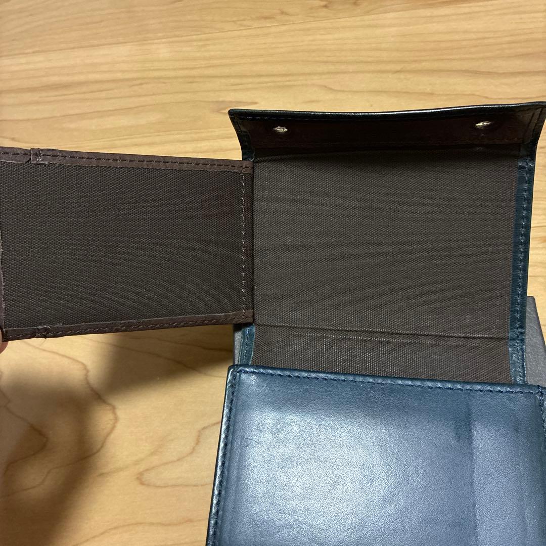 エムピウ m+ millefoglieⅡ ミッレフォッリエ 財布 ブルー