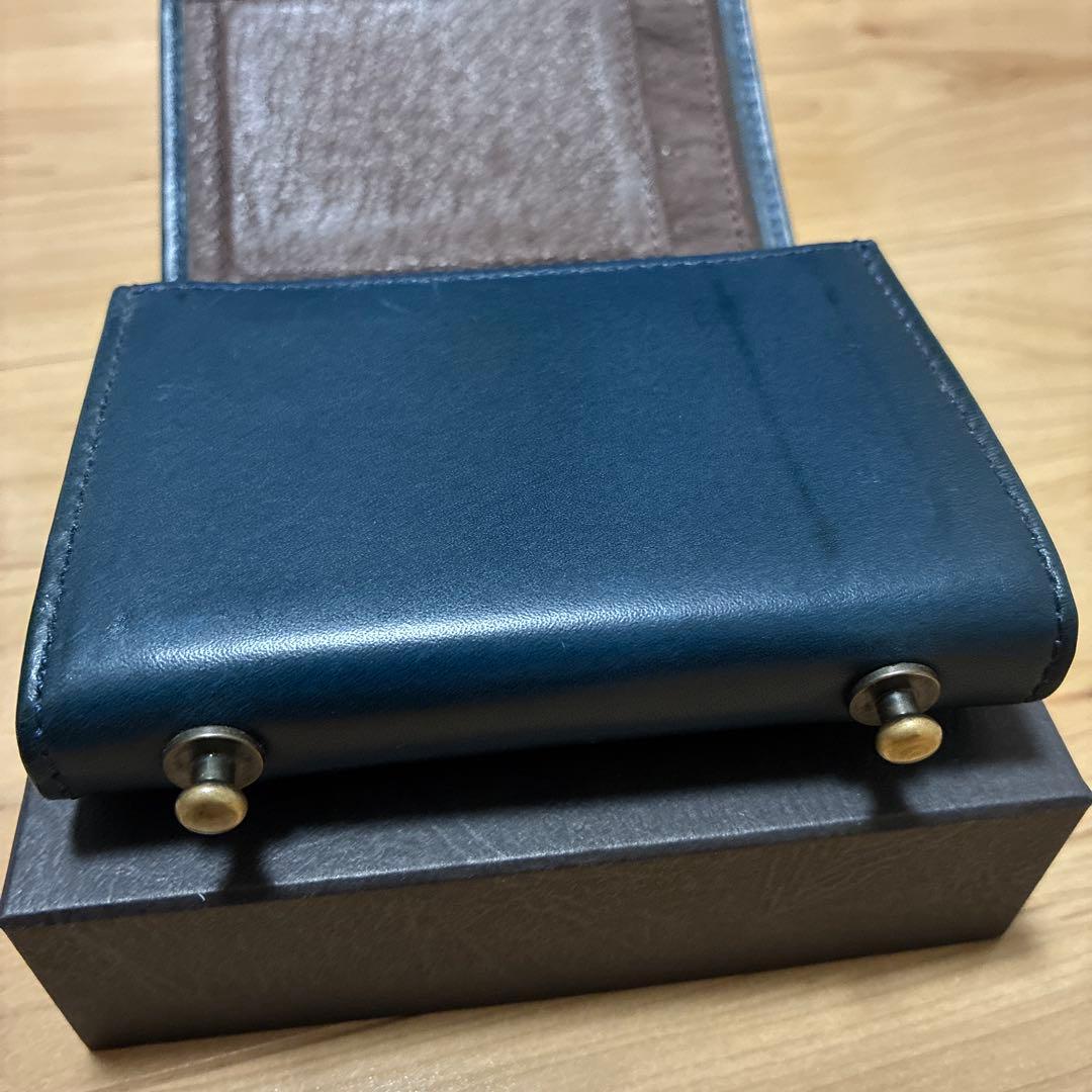 エムピウ m+ millefoglieⅡ ミッレフォッリエ 財布 ブルー